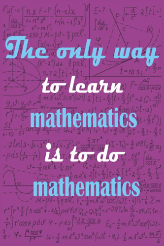 The only way to learn mathematics is to do mathematics NOTEBOOK: The only way to learn Math is to do Math Lined Notebook | Journal | Diary Gift , 110 Blank pages , 6x9 inches , stylish