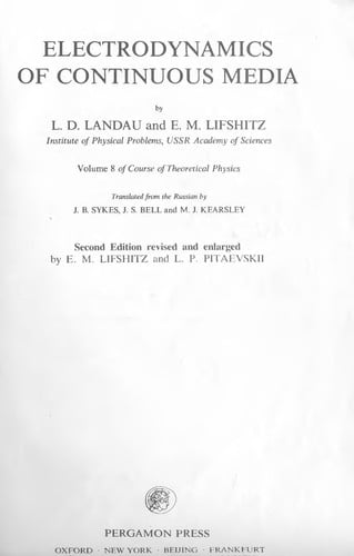Course of Theoretical Physics