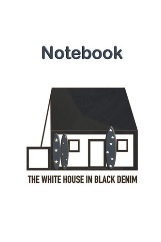 Jersey Channel Islands White House in Black Denim Notebook Historic Heritage Iconic Landmark in St Ouen's Bay, Loved by the Surfing Community, Part of National Trust. Blank Lined Journal with Subject and Date Boxes to Organise and Refer to Notes Easily