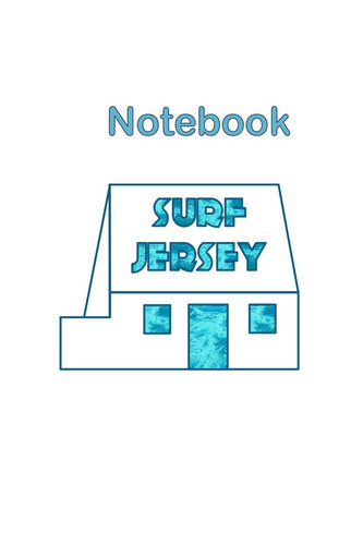 Surf Jersey Channel Islands White House Notebook Historic Heritage Iconic Landmark in St Ouen's Bay, Loved by the Surfing Community, Part of National Trust. Blank Lined Journal with Subject and Date Boxes to Organise and Refer to Notes Easily