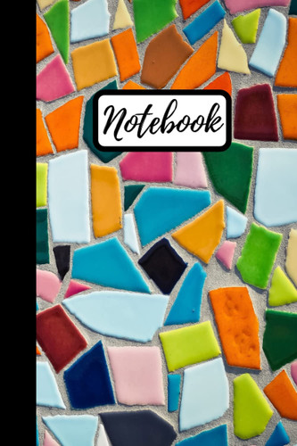 Notebook | Lined Paperback Journal | 6 x 9 Inches | 120 Pages | Colorful Tile