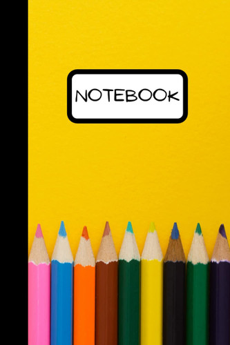 Notebook | Lined Paperback Journal | 6 x 9 Inches | 120 Pages | Colored Pencils