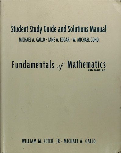 The Fundmentals of Mathematics