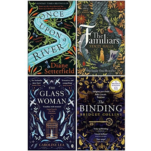 Once Upon a River, The Familiars, The Glass Woman, The Binding 4 Books Collection Set
