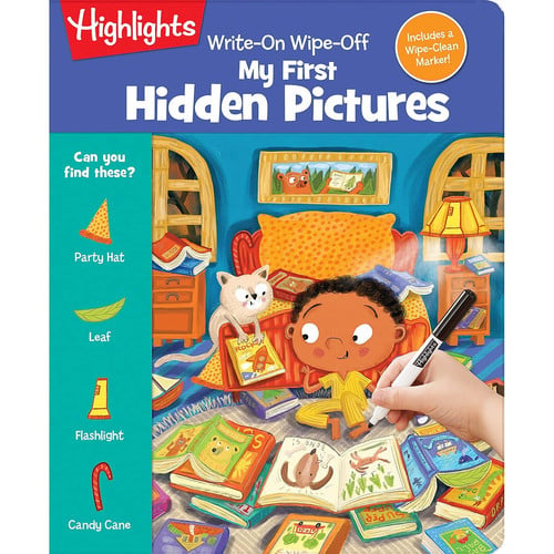 Write-On Wipe-Off My First Hidden Pictures Find Hidden Objects, Trace the ABCs and Wipe Clean, Dy Erase Activity Book for Kids 3-6