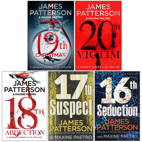 Women Murder Club Series 5 Books Collection Set By James Patterson (19th Christmas [Hardcover], 20th Victim [Hardcover], 18th Abduction, 17th Suspect, 16th Seduction)