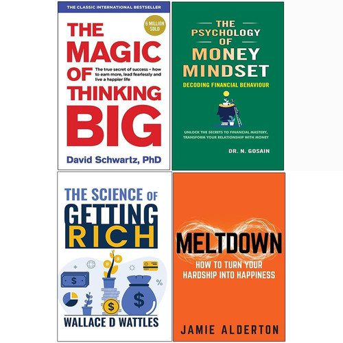 The Magic of Thinking Big, Rewire Your Mindset, The Fitness Mindset, Meltdown 4 Books Collection Set