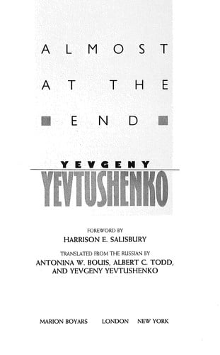 Cover of Almost at the End