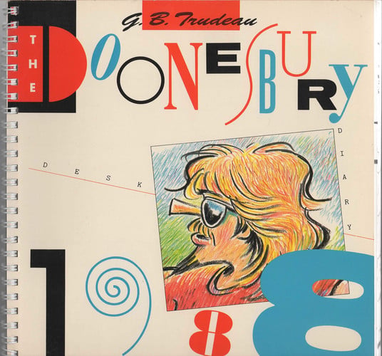 Cover of The Doonesbury desk diary, 1988