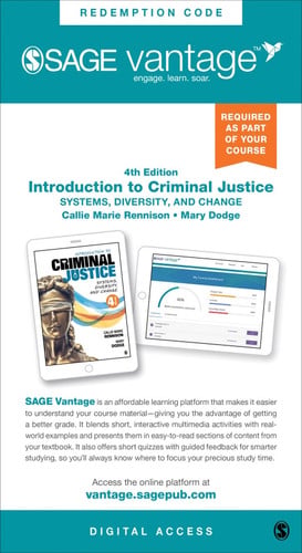 Sage Vantage: Introduction to Criminal Justice: Systems, Diversity, and Change