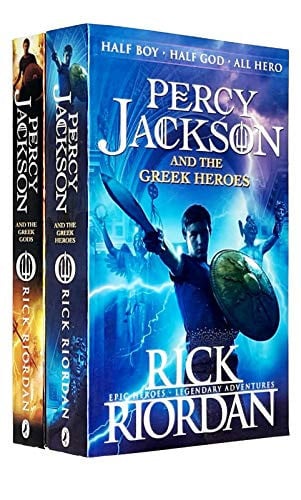 Percy Jackson and the Greek Gods & Percy Jackson's Greek Heroes By Rick Riordan 2 Books Collection Set