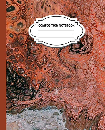 Composition Notebook: Blank lined wide ruled Abstract Workbook for Girls, Kids, Teens, Students, Home, School, and College Writing Notes (7.5"x9.25") (P-25)