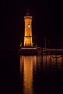 Lighthouse at Night Lake Constance Germany Journal 150 Page Lined Notebook/Diary