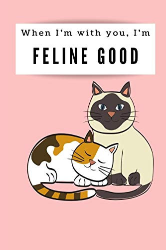 When I'm with You, I'm Feline Good Happy Valentine's Day Puns Notebook Is the Perfect Gift for Someone Special. Besides the Funny's, It's Really Useful Cause It Comes with Line