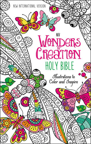 NIV Wonders of Creation Holy Bible, Hardcover Illustrations to Color and Inspire