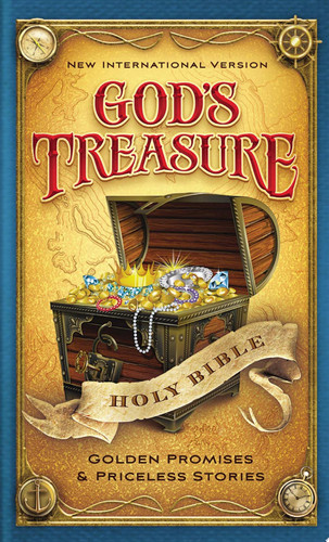 NIV, God's Treasure Holy Bible, Hardcover Golden Promises and Priceless Stories