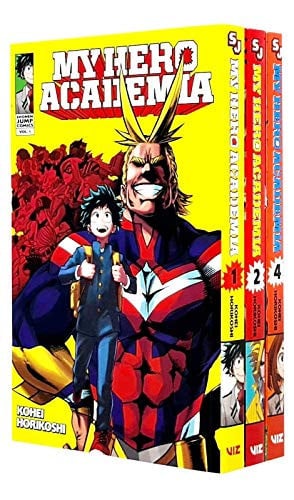 My Hero Academia Series Vol 1, 2, 4 Collection 3 Books Set By Kouhei Horikoshi