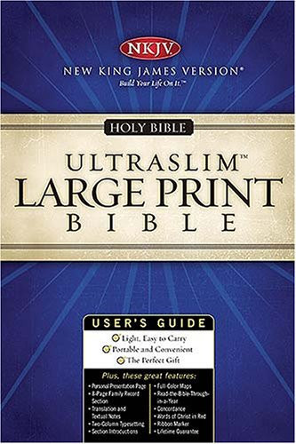 Holy Bible: New King James Version, Black, Leatherflex, Ultraslim Large Print Bible