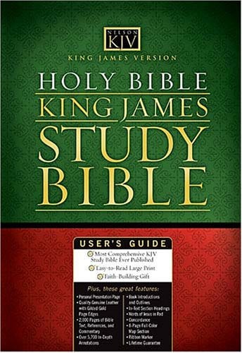 Holy Bible King James Study Guide Personal Size