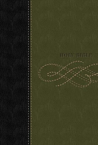 Holy Bible: King James Version Study, Black / Khaki Green Leathersoft