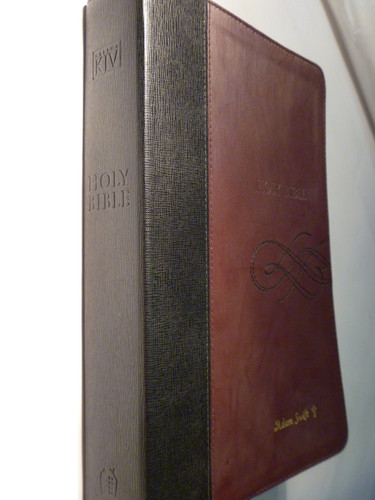 Holy Bible: King James Version Study Black/Burgundy Soft