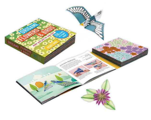 Origami Flowers and Birds: Paper Pack Plus 64-Page Book