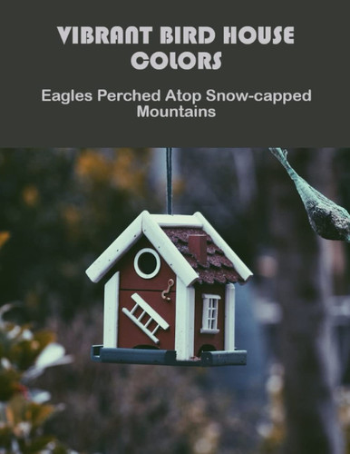 Vibrant Bird House Colors: Eagles Perched Atop Snow-Capped Mountains