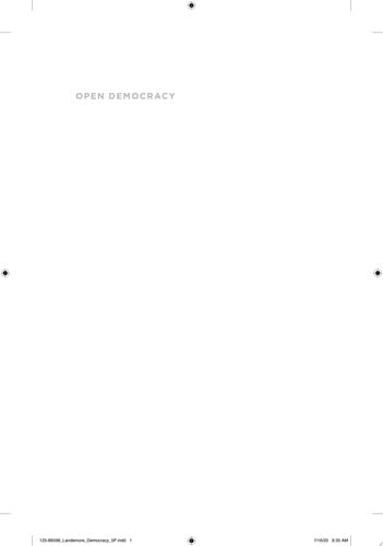 Open Democracy Reinventing Popular Rule for the Twenty-First Century