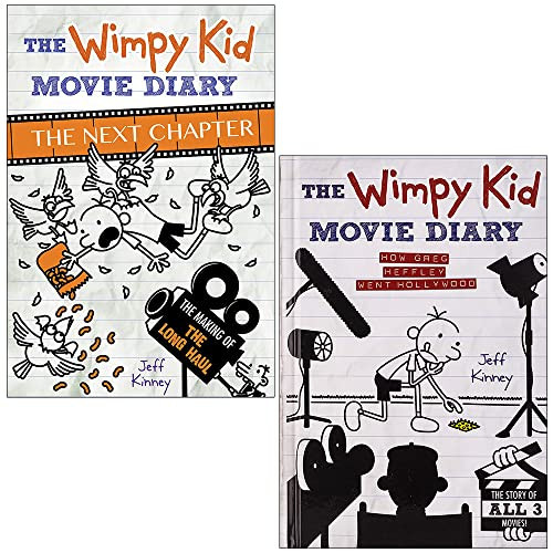 The Wimpy Kid Movie Diary Collection 2 Books Set By Jeff Kinney (the Next Chapter, How Greg Heffley Went Hollywood)
