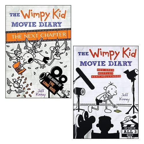 The Wimpy Kid Movie Diary 2 Books Collection Set By Jeff Kinney(The Next Chapter, How Greg Heffley Went Hollywood)