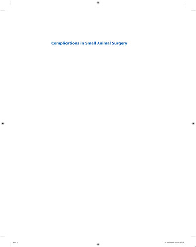 Complications in Small Animal Surgery