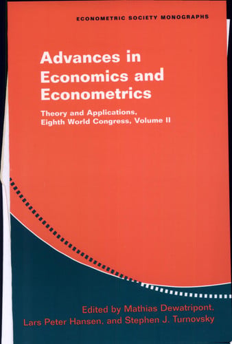Advances in Economics and Econometrics Theory and Applications, Eighth World Congress