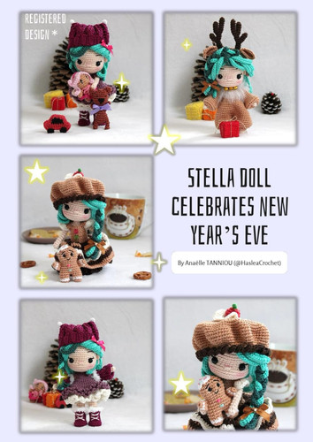 Stella doll celebrates new year's eve: Doll crochet tutorial