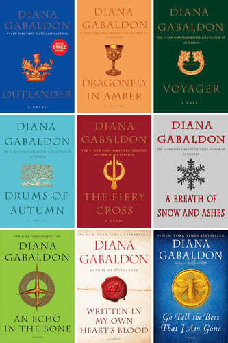Outlander Complete Series, Books 1-9, by Diana Gabaldon (Large Paperback)
