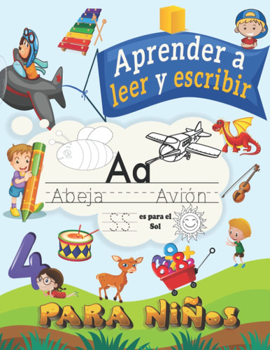 Aprender a leer y escribir para niños: trazado de letras y palabras de uso frecuente para niños en edad preescolar, con actividades divertidas | ... divertidos para niños)