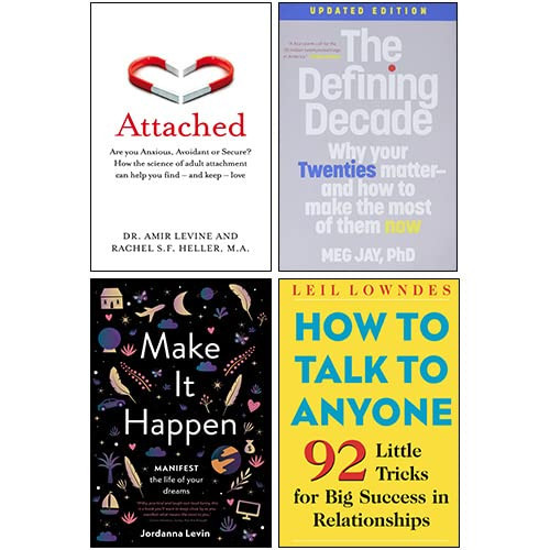 Attached, The Defining Decade, How to Talk to Anyone, Make it Happen 4 Books Collection Set