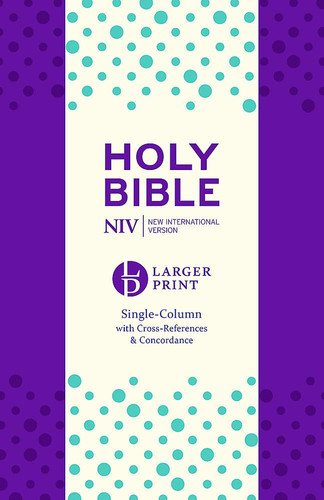 Niv Larger Print Compact Single Column Reference Bible - Hardback