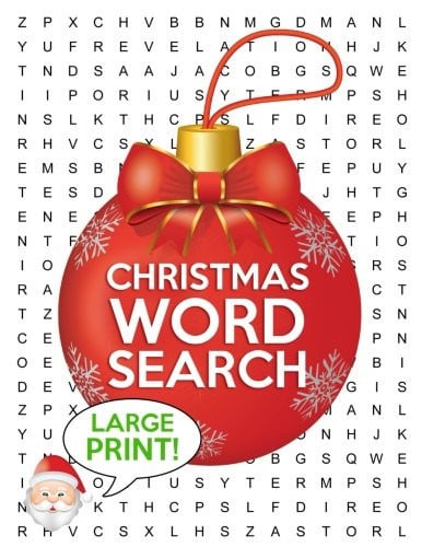 Christmas Word Search Large Print Word Search Books with Christmas Activities