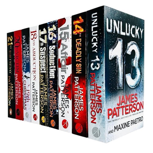 Women’s Murder Club Series (13-21) Collection 9 Books Set by James Patterson (Unlucky, Deadly Sin, Affair, Seduction, Suspect, Abduction, Christmas, Victim & Birthday)