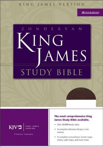 Zondervan King James Version Study Bible Burgundy Top Grain