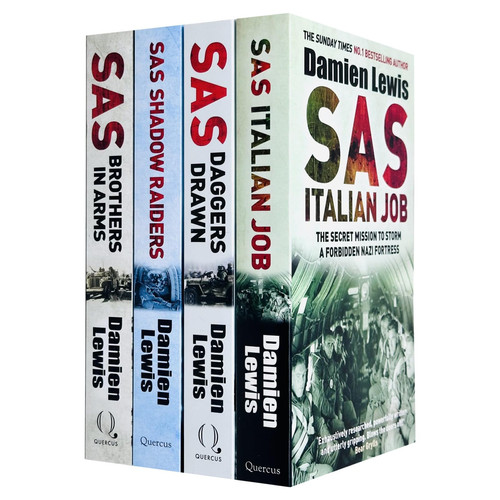 Damien Lewis Collection 4 Books Set (SAS Brothers in Arms, SAS Shadow Raiders, SAS Daggers Drawn In For the Kill & SAS Italian Job)