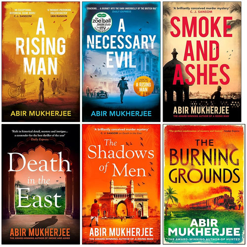 Wyndham and Banerjee Series 6 Books Collection Set By Abir Mukherjee (A Rising Man, A Necessary Evil, Smoke and Ashes, Death in the East, The Shadows of Men & The Burning Grounds)