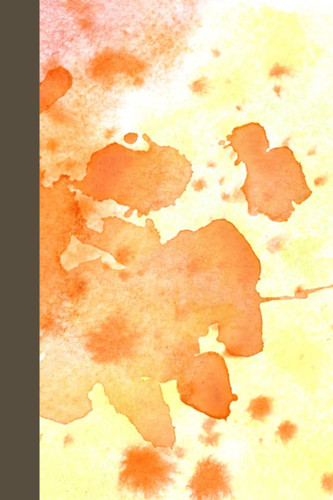 Notebook | Lined Paperback Journal | 6 x 9 Inches | 120 Pages | Yellow and Orange | Watercolor