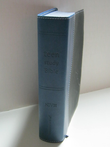 Teen Study Bible Italian Duo-Tone Blue/Blk