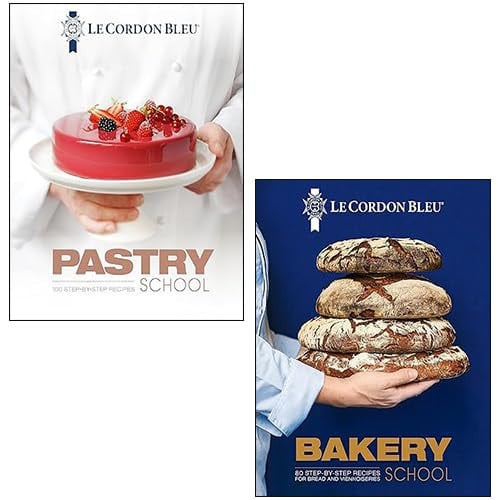 Le Cordon Bleu 2 Books Collection Set By Serena Valentino (Le Cordon Bleu's Pastry School & Bakery School)