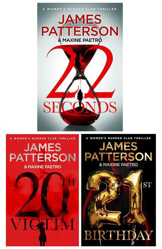 Women's Murder Club Series 3 Books Collection Set By James Patterson (20th Victim, 21st Birthday, 22 Seconds)