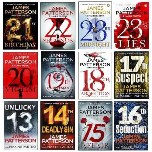 Women's Murder Club Series 12 Books Collection Set By James Patterson (Unlucky, Deadly Sin, Affair, Seduction, Suspect, Abduction, Christmas, Victim, Birthday, 22 Seconds, 23rd Midnight, 23 1/2 Lies)