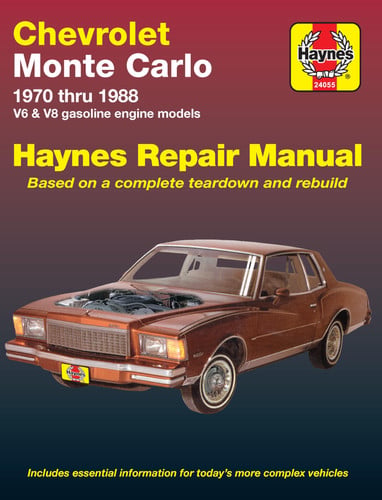 Chevrolet Monte Carlo 1970 thru 1988