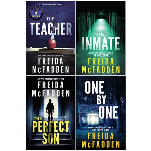 Freida Mcfadden Collection 4 Books Set (The Teacher, The Inmate, The Perfect Son, One By One)