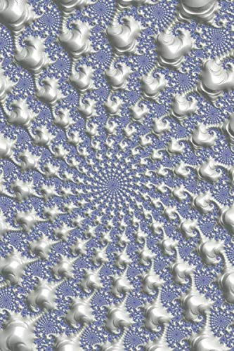 Winter Sky above Arendelle: Stylish Fractal Art Notebook. Dot Grid. 120 White Pages. 6x9. Soft Cover. Glossy Finish.